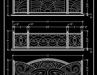 Royal Internal Decorative Wrought Iron Stairs Balustrade Panels