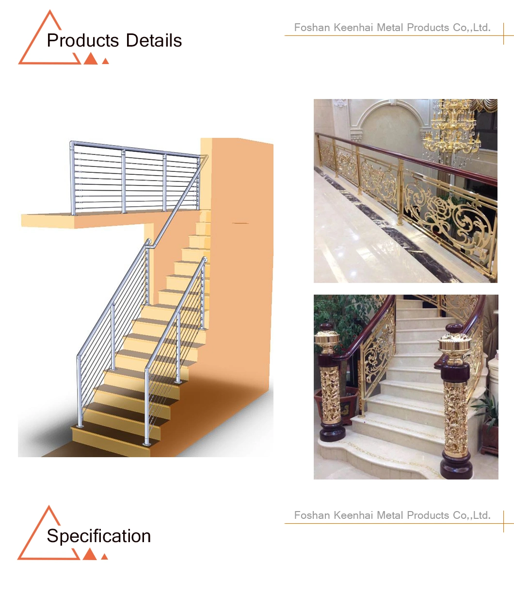 Fashionable Metal Screen Panel Indoor Staircase