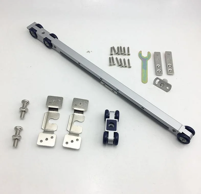 Soft Closing Hanging Pulley Sliding Door System Hardware Kit for Interior Single Door Roller